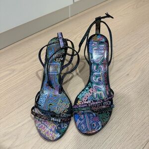 Balenciaga Multicolor Graffiti Heels